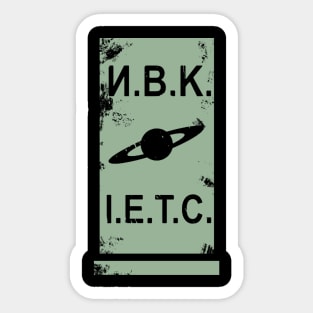 Tarkovsky's STALKER Zone Tour - И.B.K. I.E.T.C. (Green-Gold) Sticker